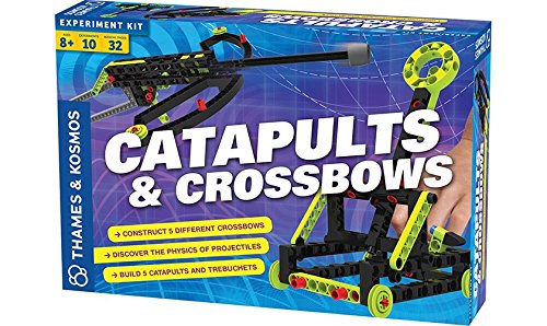Product Cover Thames & Kosmos Catapults & Crossbows Science Experiment & Building Kit | 10 Models of Crossbows, Catapults & Trebuchets | Explore Lessons In Force, Energy & Motion using Safe, Foam-Tipped Projectiles