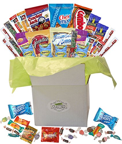 Product Cover Snack Gift Basket Care Package with Sweet and Salty Snacks 26 Count Plus Bonus Candy | For College Students, Thank You Gifts, Military Appreciation, Birthday Gift Ideas, or Thinking of You