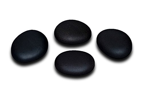 Product Cover TIR Massage Stone - Set of 4 - Natural Basalt Massage Stones (not cut) - Professional or At Home Use - Size: Large (3.0 to 3.5 inches)