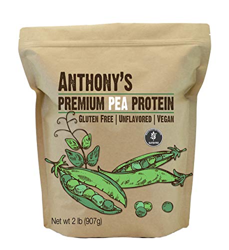 Product Cover Anthony's Premium Pea Protein, 2lbs, Plant Based, Gluten Free, Unflavored, Vegan, Keto Friendly