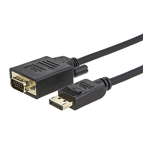 Product Cover DP to VGA Cable, CableCreation 10FT Displayport to Vga Cable Gold Plated Standard DP Male to VGA Male Cable Black Color