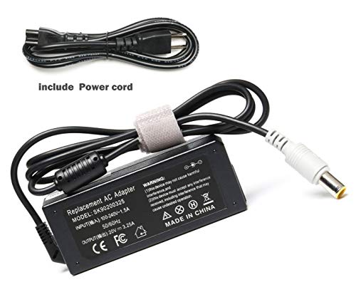 Product Cover 65W AC Adapter Supply Cord for Lenovo Thinkpad E545 T530 T61 X140e X230; Edge 15 E430 E520 E530 E535; SL500 SL510 T430u T520 X120e X130e X131e X200 X201 X220 X230t X300 X60 S230u