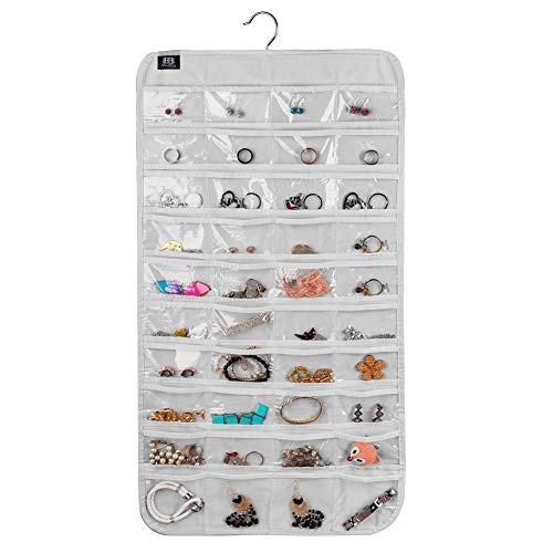 Product Cover BB Brotrade Hanging Jewelry Organizer,Accessories Organizer,80 Pocket Organizer for Holding Jewelries (White)