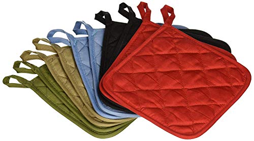 Product Cover The Home Store Cotton Pot Holders, 5 (FIVE) Sets of 2-ct. Color Variety Pack