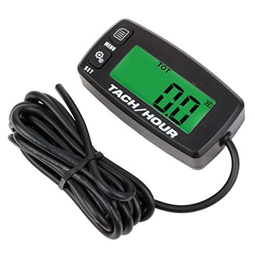 Product Cover Searon Backlit Digital Resettable Inductive Tacho Hour Meter Tachometer For Motorcycle Marine Boat ATV Snowmobile Generator Mower