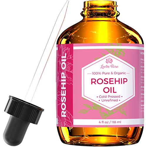 Product Cover Rosehip Seed Oil by Leven Rose, 100% Pure Organic Unrefined Cold Pressed Anti Aging Rose Hip Moisturizer for Hair Skin & Nails, 4 Fl. Oz