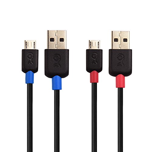 Product Cover Cable Matters 2-Pack USB to Micro USB Cable (Micro USB Charging Cable) in Black 15 Feet