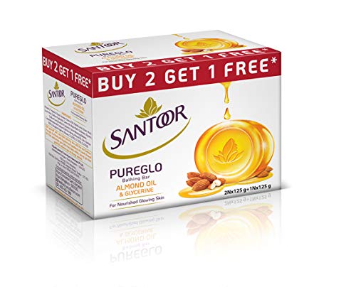 Product Cover Santoor Pure Glo Glycerin Soap - 125 g (Pack of 3)