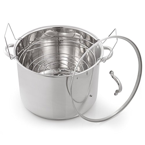 Product Cover McSunley 620 Medium Stainless Steel Prep N Cook Water Bath Canner, 21.5 quart, Silver