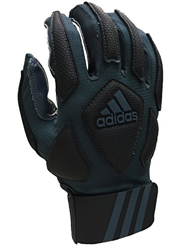 Product Cover adidas Scorch Destroyer Full Finger Lineman's Gloves, Gray/Black, Medium