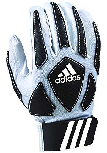 Product Cover adidas Scorch Destroyer Youth Full Finger Lineman's Gloves, White/Black, X-Large