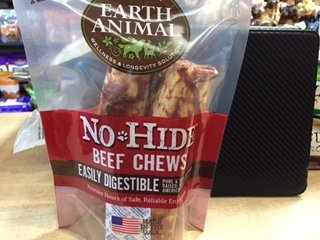 Product Cover Earth Animal No Hide Beef Chews, 7 Inches, Rawhide Alternative Dog Treats, Pack of 2