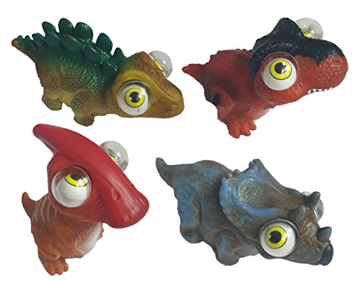 Product Cover Dinosaur Assortment Squeeze N Pop Toys - Poppin Peepers - 4 Pack Dinos