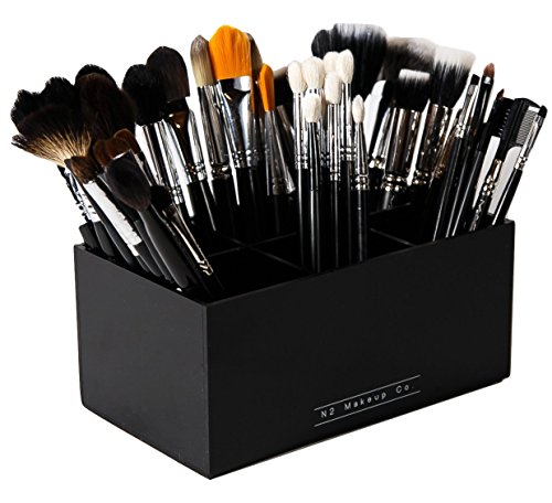 Product Cover N2 Makeup Co Makeup Brush Holder Organizer - 6 Slot Acrylic Cosmetics Brushes Storage Solution