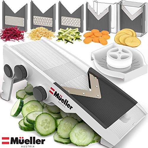 Product Cover Mueller Austria Premium Quality V-Pro Multi Blade Adjustable Mandoline Cheese/Vegetable Slicer, Cutter, Shredder with Precise Maximum Adjustability