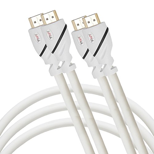 Product Cover Jumbl High-Speed HDMI Category 2 Premium Cable (25 Feet) Supports 3D & 4K Resolution, Ethernet, 1080P and Audio Return - White