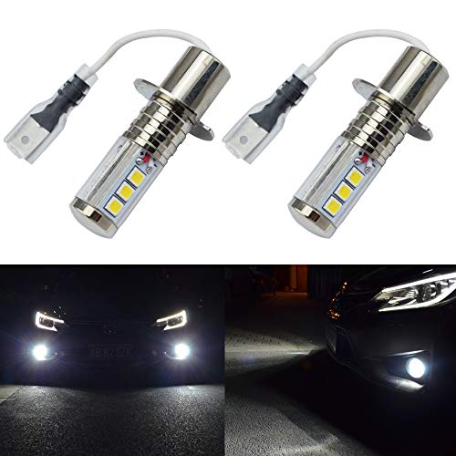 Product Cover Calais Super Bright White LG Chips H3 30W 1200LM LED Bulbs for DRL or Fog Lights Plug-n-Play(pack of 2)