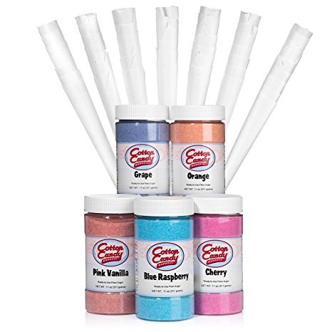 Product Cover Cotton Candy Express D501 5 Flavor Fun Cotton Candy Floss Sugar, Cones