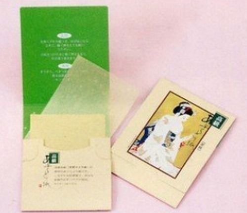 Product Cover Japanese Premium Oil Blotting Paper 200 Sheets (B), Large 10cm x7cm,Pack of 4