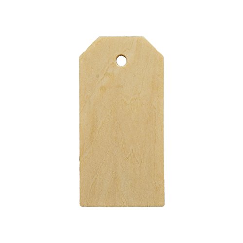 Product Cover Wooden Gift Tags 3-1/4 inch Tall, 1-5/8 inch Width, 1/8 inch Thick. Bag of 100