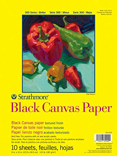 Product Cover Strathmore (310-209) STR-310-209 10 Sheet Black Canvas Pad, 9 by 12