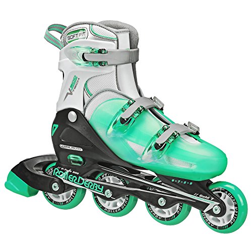 Product Cover Roller Derby Women's V-Tech 500 Button Adjustable Inline Skate, Mint
