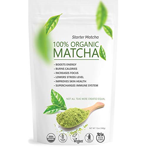 Product Cover Starter Matcha Green Tea Powder 12oz (340g) USDA Organic Matcha - 100% Pure & Natural Energy Boost - Vegan & GMO-Free - Culinary Matcha Tea (Shakes, Smoothies, Lattes, Baking)