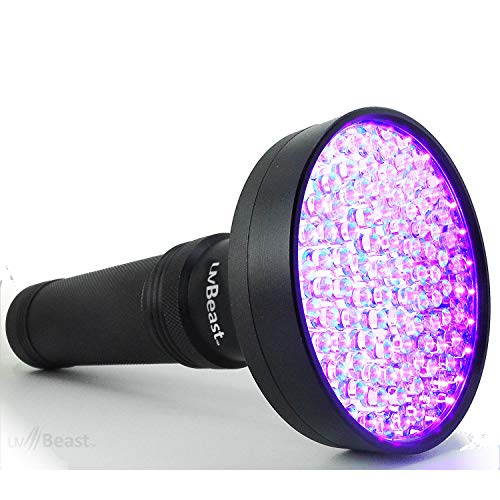 Product Cover uvBeast Black Light UV Flashlight - HIGH Power 100 LED with 30-feet Flood Effect - Professional Grade 385nm-395nm Best for Commercial/Domestic Use Works Even in Ambient Light - USA Stock - UK Design