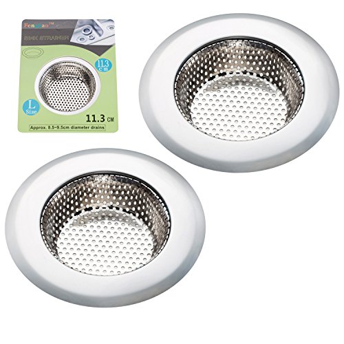 Product Cover Fengbao 2PCS Kitchen Sink Strainer - Stainless Steel, Large Wide Rim 4.5