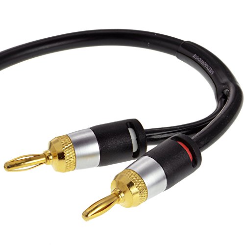 Product Cover Mediabridge 12AWG Ultra Series Speaker Cable w/Dual Gold Plated Banana Tips (3 Feet) - CL2 Rated - High Strand Count Copper (OFC) Construction - Black [New & Improved Version] (Part# SWT-12B-03B)