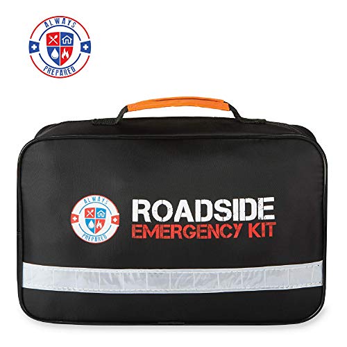 Product Cover Always Prepared Premium Roadside Safety Assistance Kit - Car Emergency Kit with Jumper Cables - Roadside Assistance