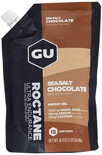 Product Cover GU Energy Roctane Ultra Endurance Energy Gel, Sea Salt Chocolate, 15-Serving Pouch