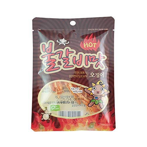 Product Cover [Keumhan] Dried Squid Snack with Spicy Grilled Beef Ribs Flavor 5 Packs, Best Beer Snack, top snack for beer, Tasting & matching beer snacks