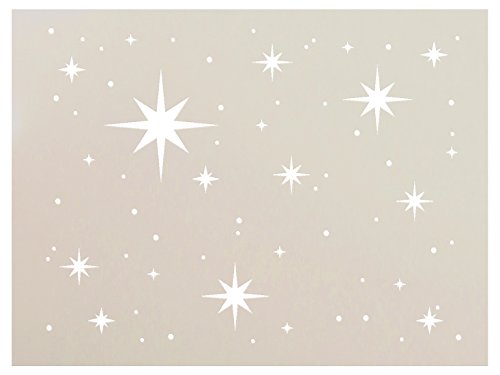 Product Cover Twinkle Stars Stencil by StudioR12 | Fun Elegant | Reusable Mylar Template | Painting, Chalk, Mixed Media | Use for DIY Home & Nursery Decor | Select Size (8