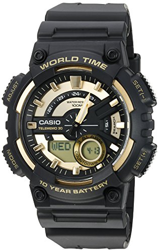 Product Cover Casio Men's Sports Quartz Watch with Resin Strap, Gold, 28.6 (Model: AEQ110BW-9AV)