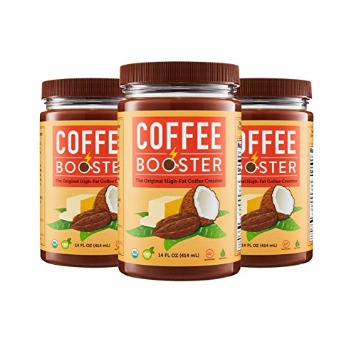 Product Cover Coffee Booster | The Original High-Fat Coffee Creamer | Original (Mocha) Flavor (3x15 oz)