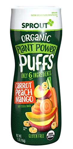 Product Cover Sprout Organic Quinoa Puffs Baby Snacks, Carrot Mango, 1.5 Ounce Canister (Pack of 1) (Packaging May Vary)