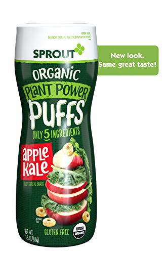 Product Cover Sprout Organic Quinoa Puffs Baby Snacks, Apple Kale, 1.5 Ounce Canister (Pack of 1) (Packaging May Vary)