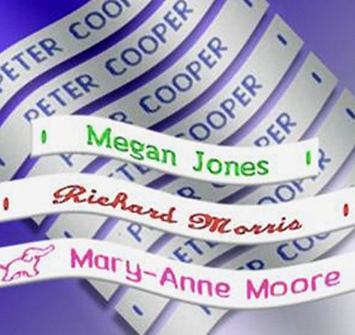 Product Cover Label Weavers 72 Woven Sew-on Name Tapes/Tags for School/Camp/Care Home