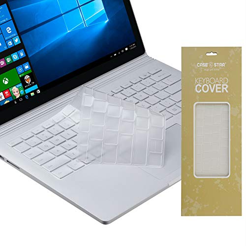 Product Cover Case Star Clear Ultra thin Silicone Keyboard Skin Cover Protector ONLY Compatible with Laptop Microsoft Surface Book 1 (NOT Fit for Surface Book 2 and Other Models)
