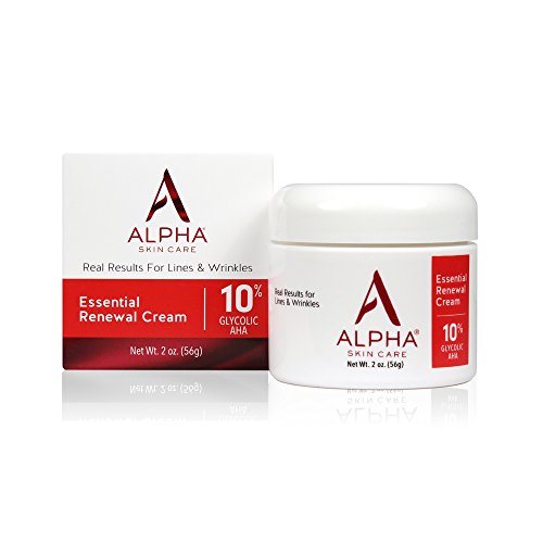 Product Cover Alpha Skin Care Essential Renewal Cream | Anti-Aging Formula | 10% Glycolic Alpha Hydroxy Acid (AHA) | Reduces the Appearance of Lines & Wrinkles | For Normal to Dry Skin | 2 Oz
