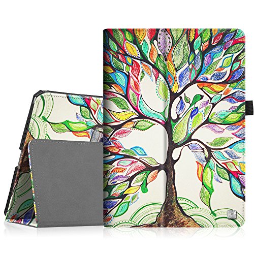 Product Cover Fintie iPad Pro 9.7 Case, Premium Vegan Leather Folio [Slim Fit] Standing Smart Protective Cover with Auto Sleep/Wake Feature for Apple iPad Pro 9.7-inch 2016 Model Tablet, Love Tree