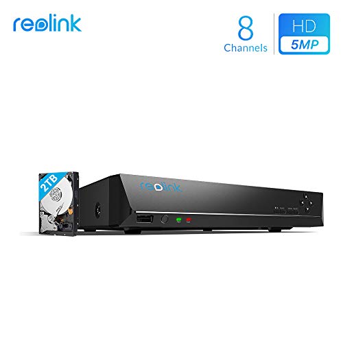 Product Cover REOLINK Reolink PoE NVR 8 Channel Home Security Camera System Video Recorder with 2TB Hard Drive Support 4K/5MP/4MP/1080P HD IP Camera RLN8-410