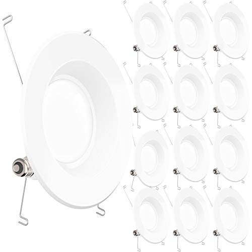 Product Cover Sunco Lighting 12 Pack 5/6 Inch LED Recessed Downlight, Smooth Trim, Dimmable, 13W=75W, 965 LM, 4000K Cool White, Damp Rated, Simple Retrofit Installation - UL + Energy Star