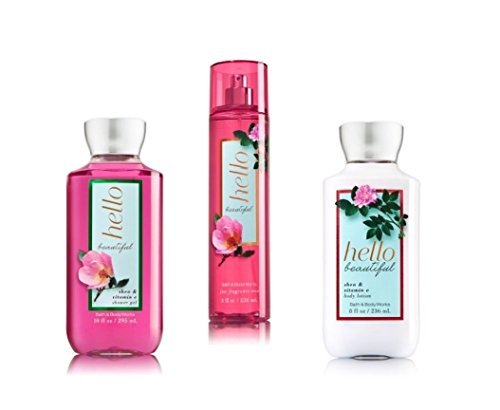 Product Cover Bath & Body Works ~ Signature Collection ~ Hello Beautiful~ Shower Gel ~ Fine Fragrance Mist & Body Lotion ~ Body Set
