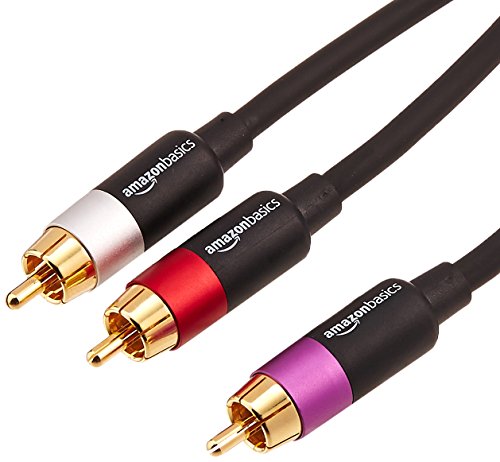 Product Cover AmazonBasics 1-Male to 2-Male RCA Audio Stereo Subwoofer Cable - 4 Feet