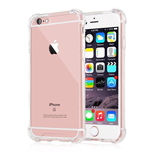 Product Cover iXCC [Crystal Clear] iPhone 6 6s Case, New Cover Case [Shock Absorption] with Transparent Hard Plastic Back Plate and Soft TPU Gel Bumper - Clear