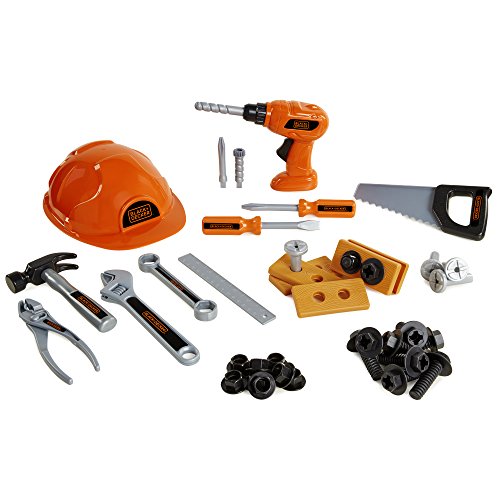 Product Cover BLACK+DECKER Junior Kids Tool Set - Mega Tool Set with 42Piece Tools & Accessories! Role Play Tools for Toddlers Boys & Girls Ages 3 Years Old & Above, Includes Helmet & Drill!