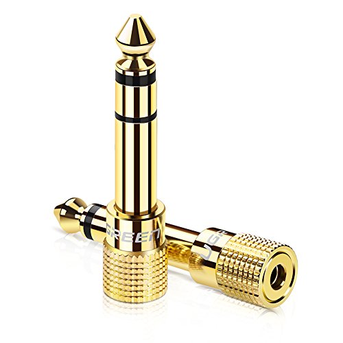 Product Cover UGREEN 6.35mm (1/4 inch) Male to 3.5mm (1/8 inch) Female Stereo Audio Adapter Gold Plated, 2 Pack