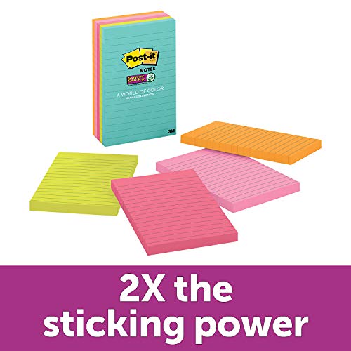 Product Cover Post-it Super Sticky Notes, 2x Sticking Power, 4